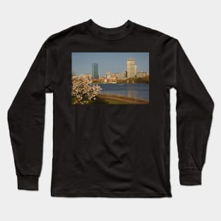 Boston Charles River on a Spring day Long Sleeve T-Shirt